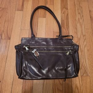 HOBO Dark Brown Leather Shoulder Bag
